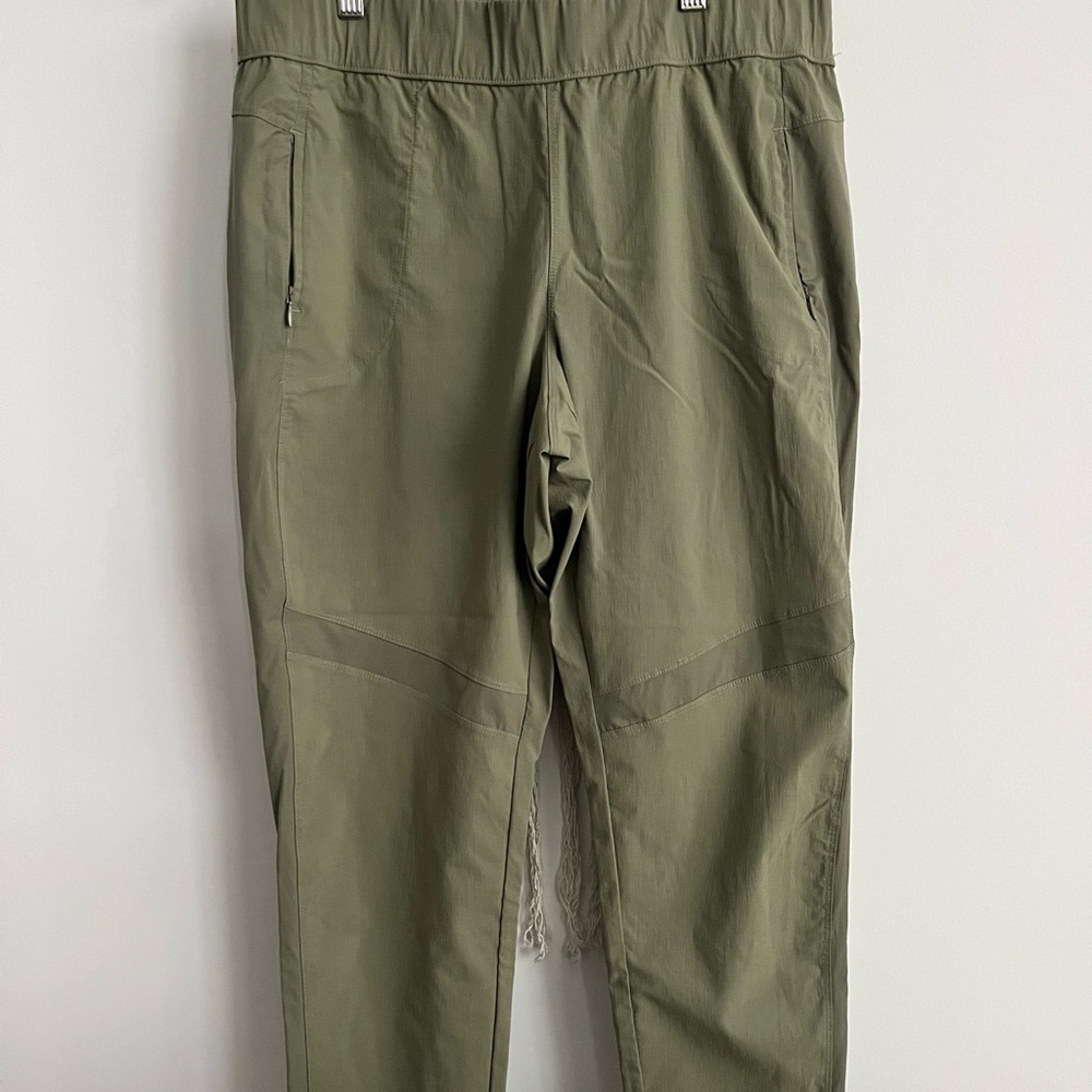 Olive Green Avalanche Outdoor Pants Mesh Accent